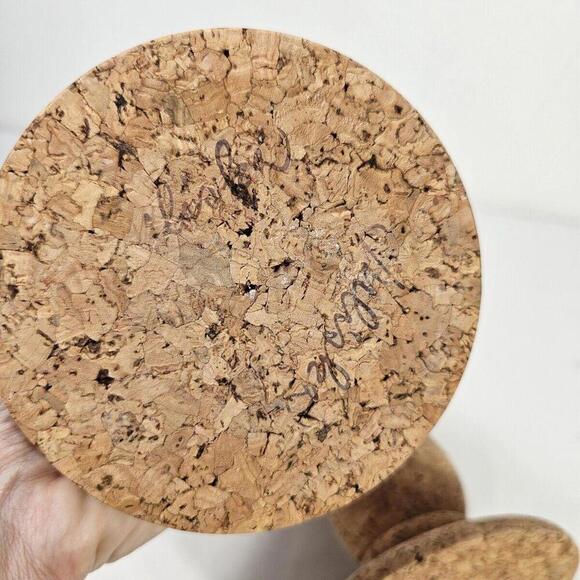 Vtg Quinta Natural Cork Cabdle Sticks by Juliska. Boho Cottage Core Modern - Picture 6 of 8